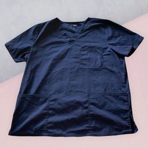 Navy Blue Scrub Top